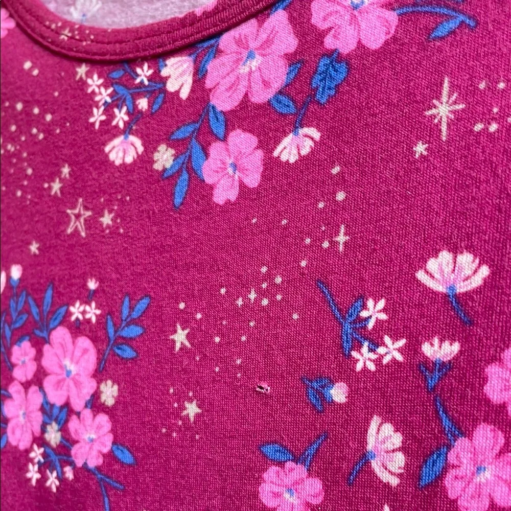 CARTERS UGC Girls Size 7 Floral Long Sleeve Dress Tulle Tiered Skirt - Picture 4 of 10